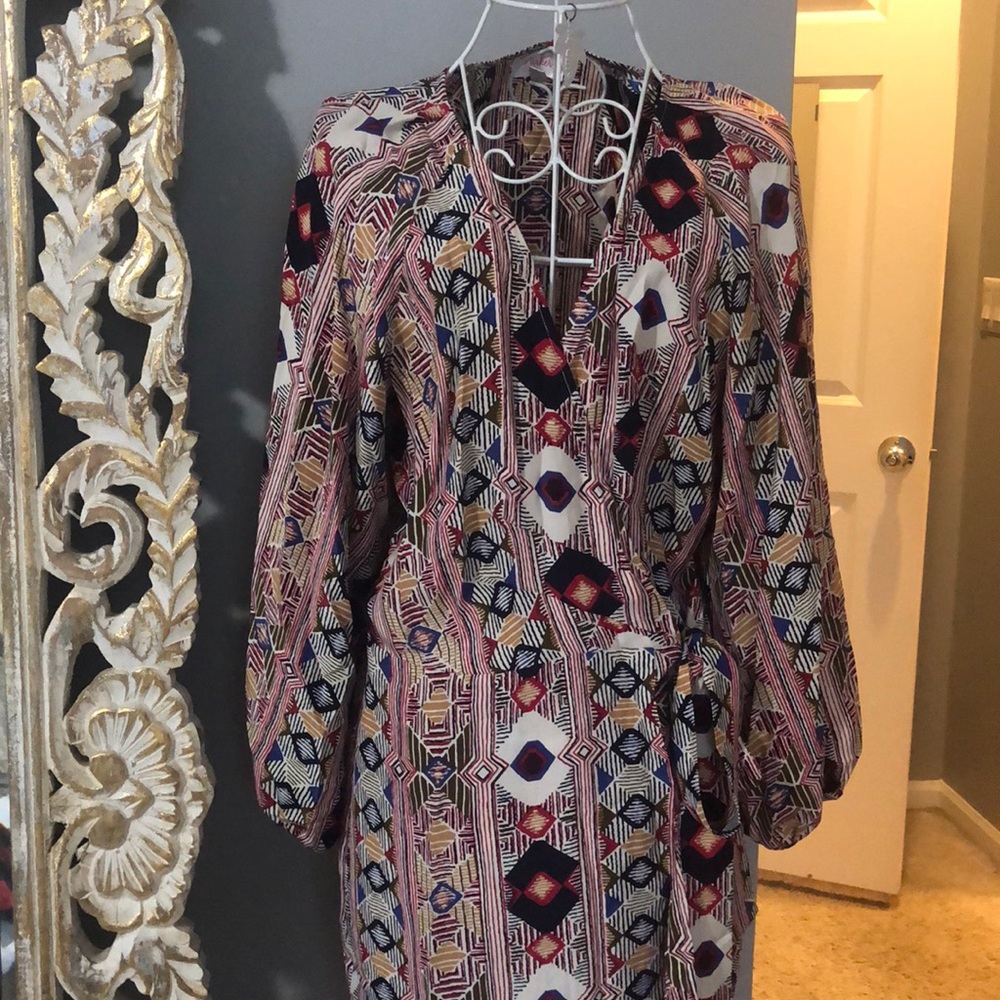 Parker Silk Tribal Print Dress